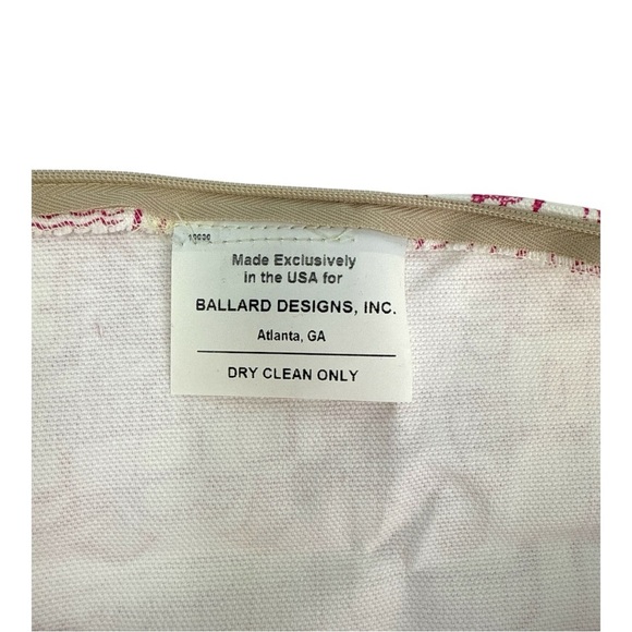 Ballard Designs Almeria Pink City Toile Design Throw Pillow Cover 12 in x 20 in - Picture 6 of 9